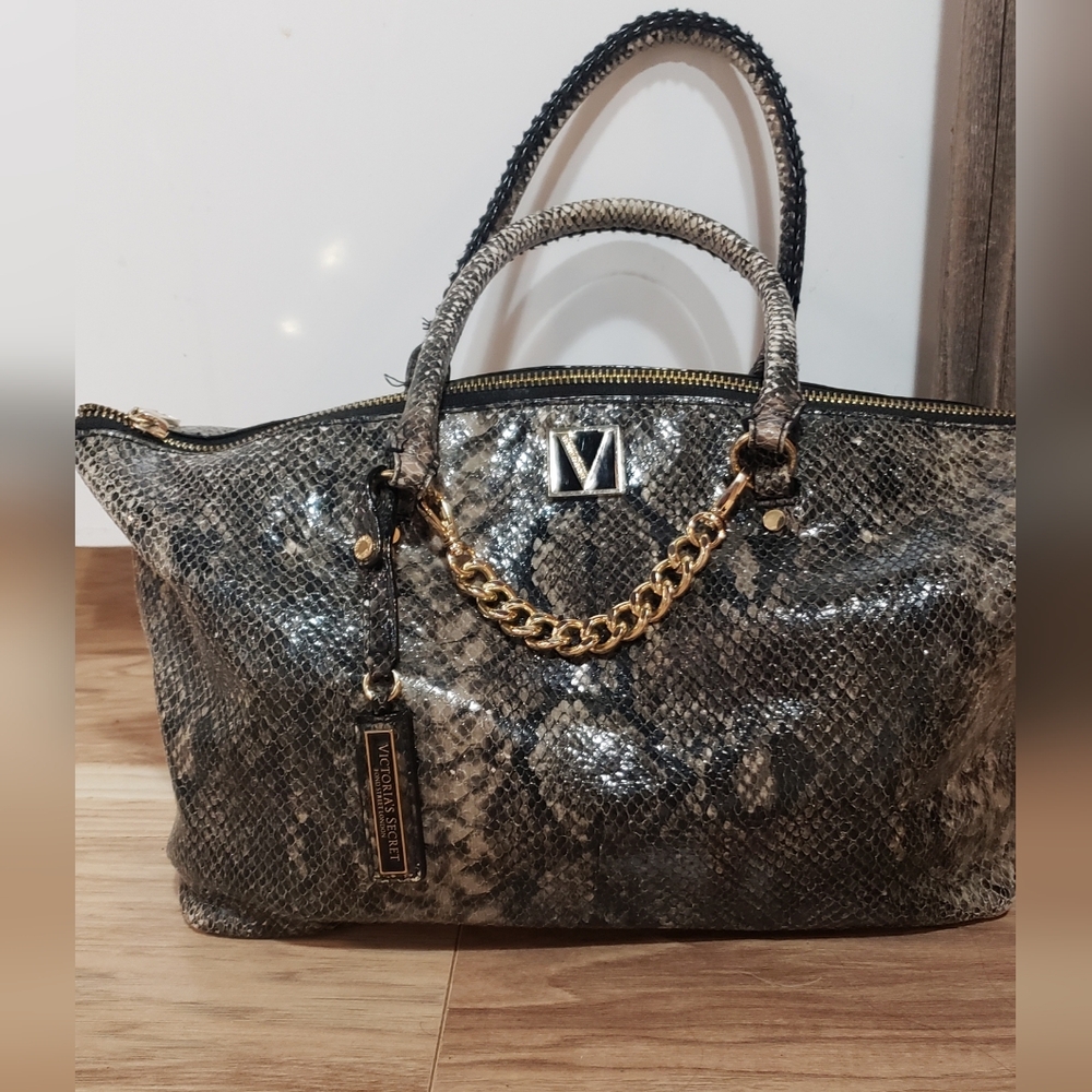 Victoria's Secret Valentine Gift Purse Slouchy Satchel Snake Print